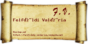 Felföldi Valéria névjegykártya